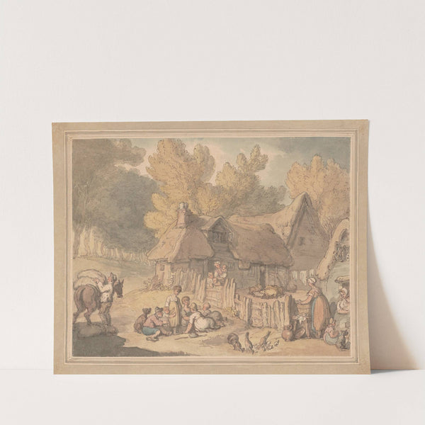 Country farm yard, Devon by Thomas Rowlandson
