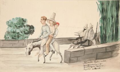 Country Highway and Indians on Horseback