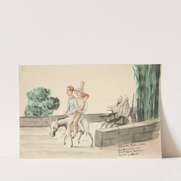 Country Highway and Indians on Horseback by Francisco Fierro