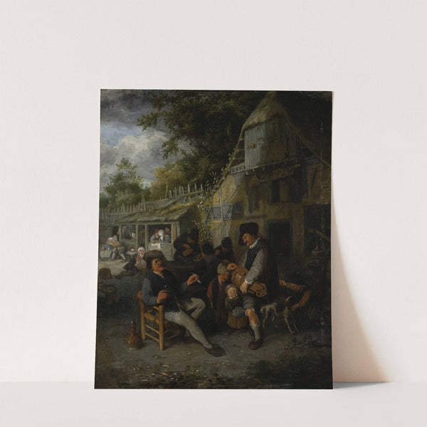 Country Inn with Hurdy-Gurdy Player (1681) by Cornelis Dusart