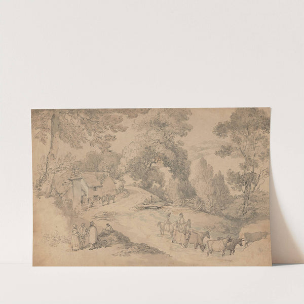 Country scene in Devonshire by Thomas Rowlandson