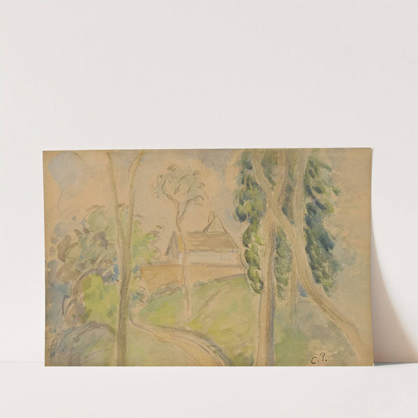 Country Scene with a House along a Road (circa 1875-80) by Camille Pissarro
