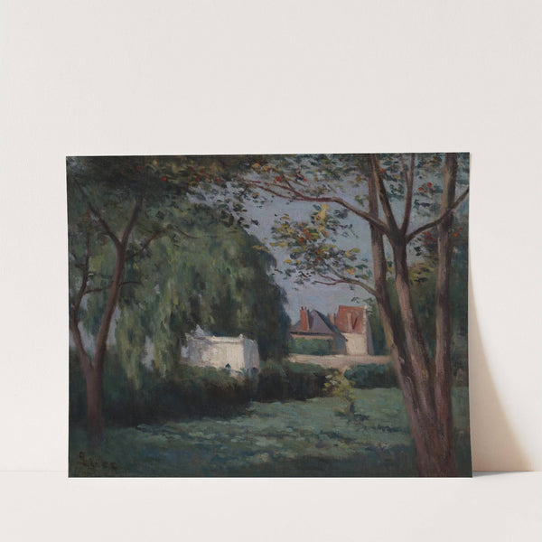 Country Scene with Three Houses and Trees (ca. 1900) by Maximilien Luce