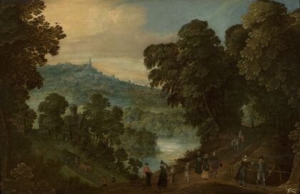 Countryside landscape with staffage (c. 1610-1615)