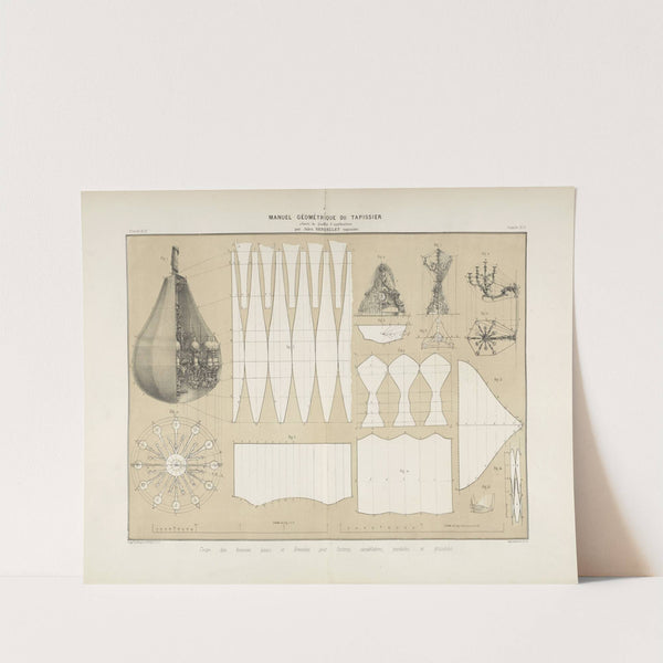 Coupe des housses lisses et froncées pour lustres, candélabres, pendules et grandoles. (1859) by Jules Verdellet