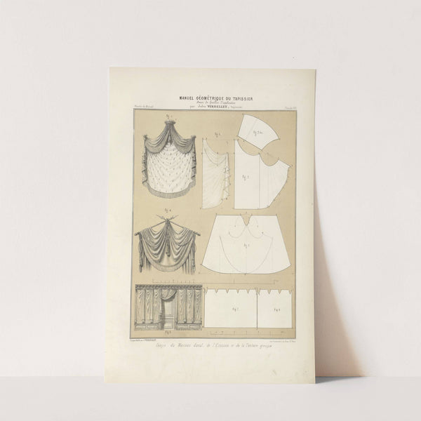 Coupe du manteau ducal, de l’Ecusson et de la tenture grecque. (1859) by Jules Verdellet