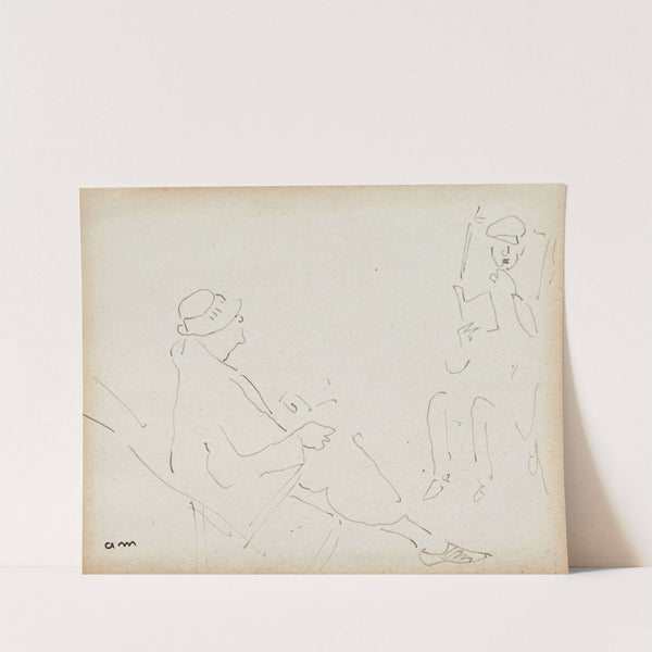 Couple assis sur des transats by Albert Marquet