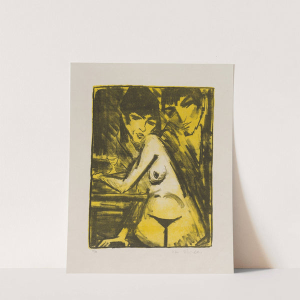 Couple at a Table (Self-Portrait with Maschka) by Otto Mueller