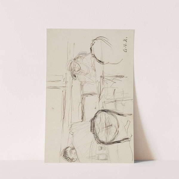 Couple dans un café by Georges Hugo