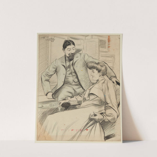 Couple dans un intérieur. (1905) by Fernand Louis Gottlob