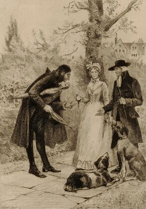 Couple meeting a man
