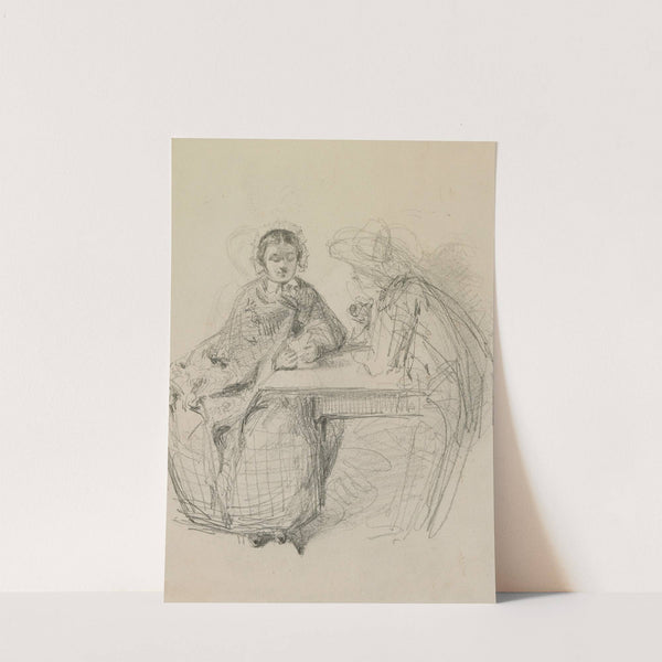 Couple seated at a table (1858) by James Abbott McNeill Whistler