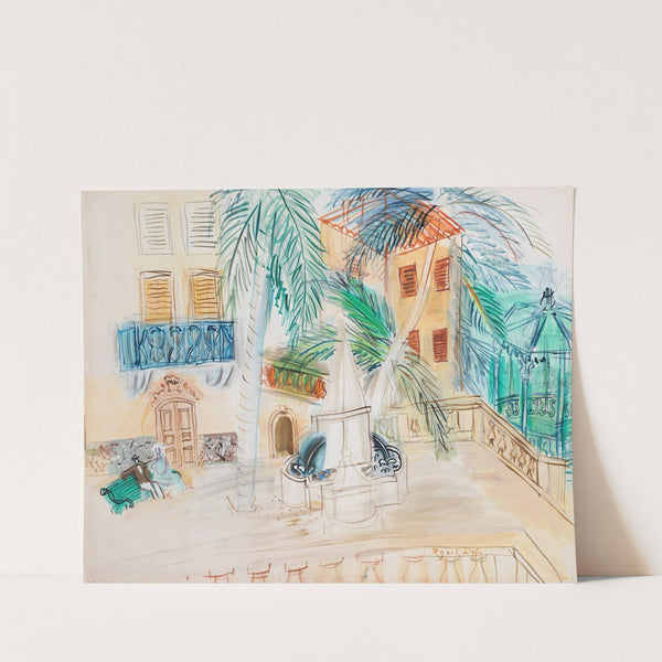 Couple sur un banc, Place d’Hyères (circa 1928) by Raoul Dufy