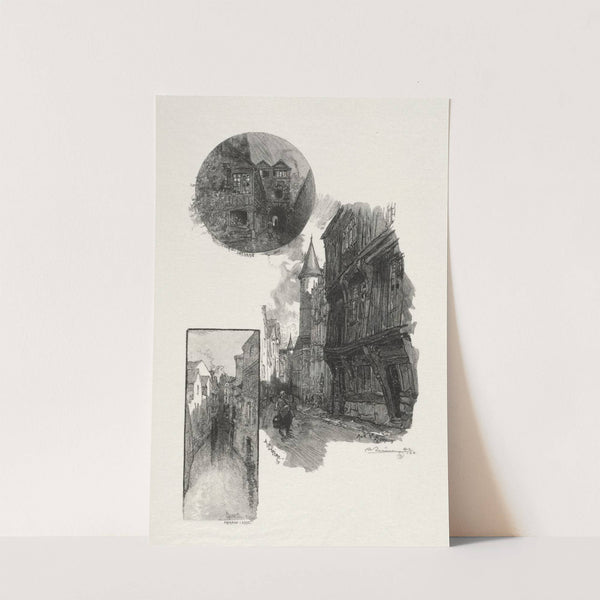 Cour de L’Albane; Rue Saint Romain; L’aubette Rue Armand – Carrel (1896) by Auguste Louis Lepère