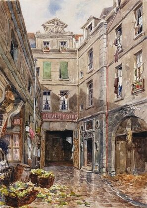 Cour d’une maison ancienne, 25 rue du Jour.
