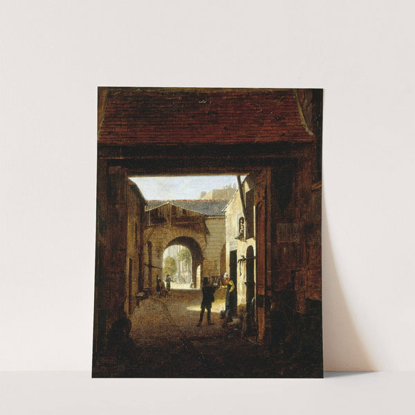 Cour d'une maison de roulage, rue Saint-Denis, dite cour Sainte-Catherine. by Etienne Bouhot