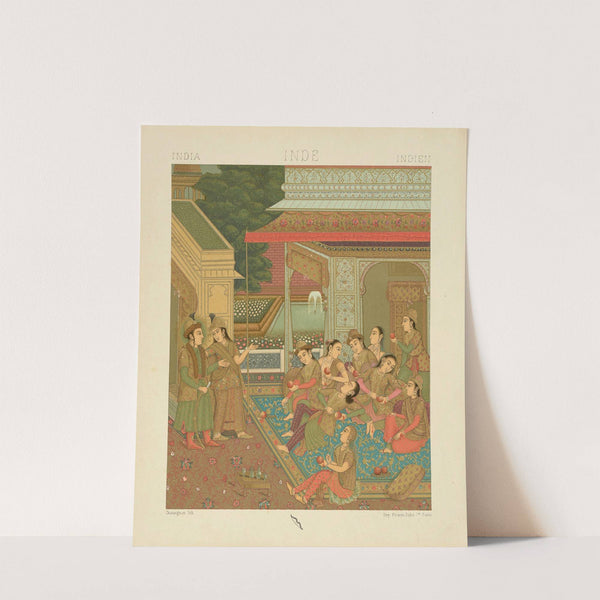 Cour intérieure de l’habitation des femmes (1876-1888) by Auguste Racinet