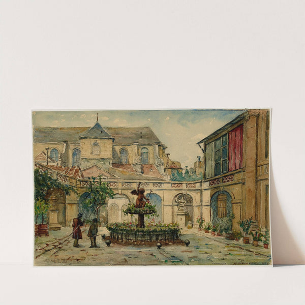 Cour intérieure de l’Hôtel Hesselin, 24 quai de Béthune (1914) by Georges-Henri Manesse