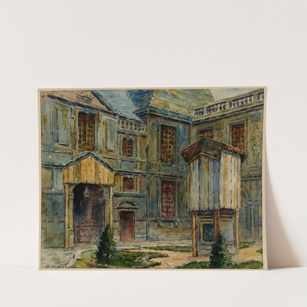 Cour intérieure du musée Carnavalet, rue de Sévigné (1918) by Georges-Henri Manesse