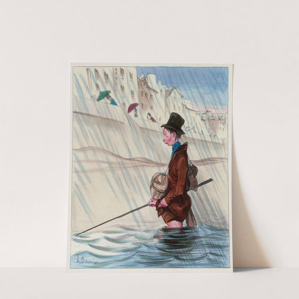 Cours d’histoire naturelle 02 Le martin-pêcheur (sur Seine) (1837-1838) by Honoré Daumier