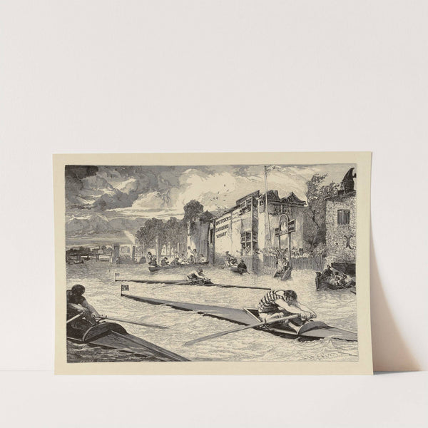 Courses d’aviron sur la Tamise. Les jockeys de la rivière (1857) by Edmond Morin