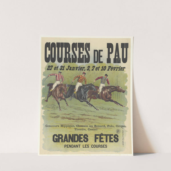 Courses de Pau 27 et 31 janvier, 3,7 et 10 février. grandes fêtes pendant les courses (1890) by Imp. J. Weiner