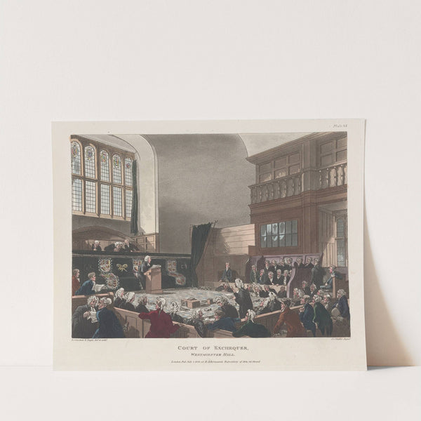 Court of Exchequer, Westminster Hall (1808) by Thomas Rowlandson