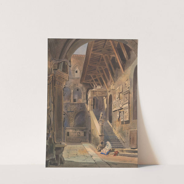 Court of the Bargello, Florence by Thomas Hartley Cromek
