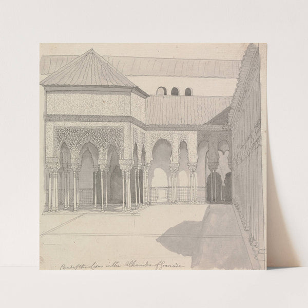 Court of the Lions in the Alhambra of Granadana by Henry Swinburne