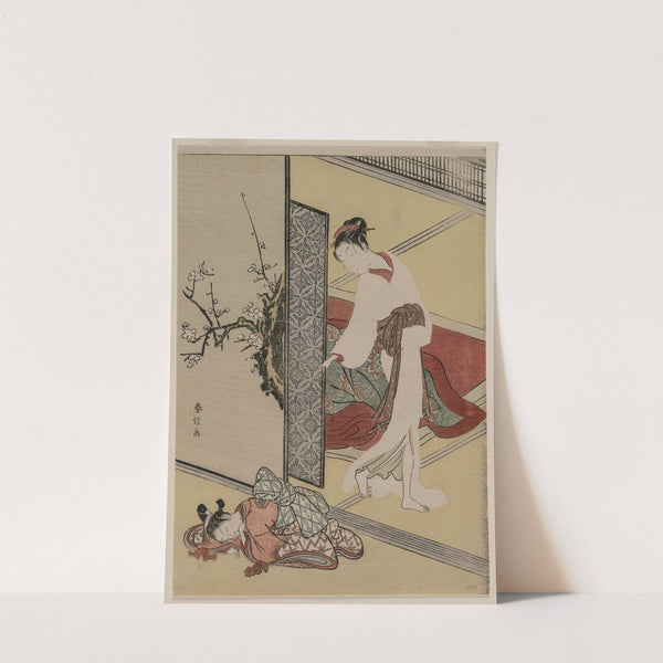 Courtesan and Sleeping Attendant by Suzuki Harunobu