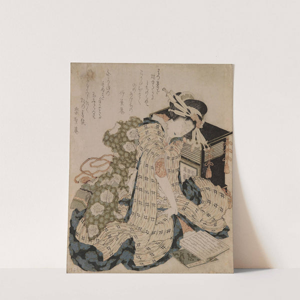 Courtesan asleep by Katsushika Hokusai