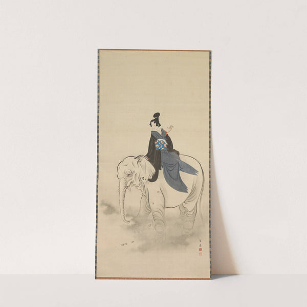 Courtesan Riding an Elephant (Parody of the Bodhisattva Fugen) by Kitao Masayoshi