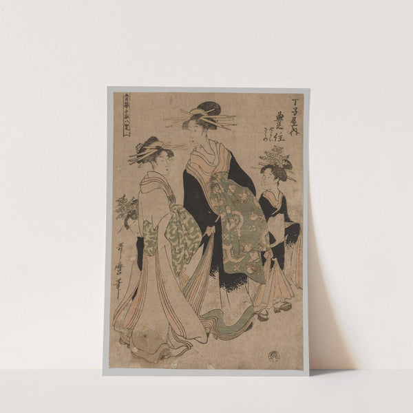 Courtesans and Attendants (1753-1806) by Kitagawa Utamaro
