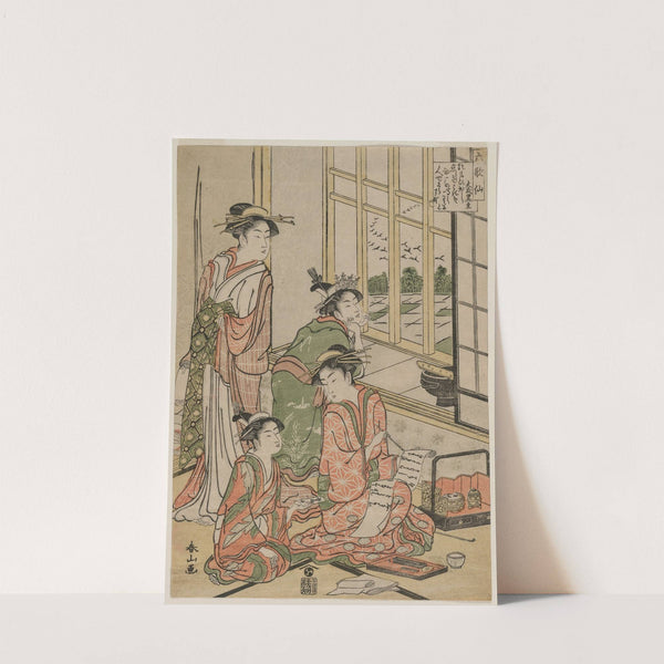 Courtesans at Leisure from the series The Six Immortal Poets by Katsukawa Shunzan