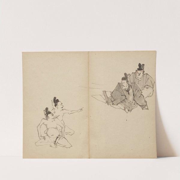 Courtiers (1800s) by Kawanabe Kyōsai