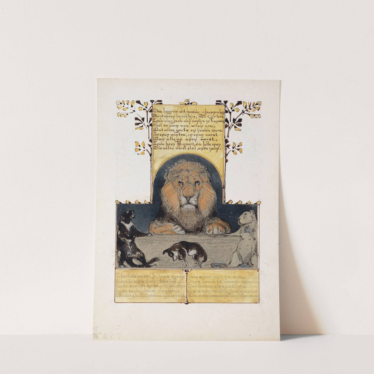 Courtois voor koning Nobel (1866) by Bernard Willem Wierink