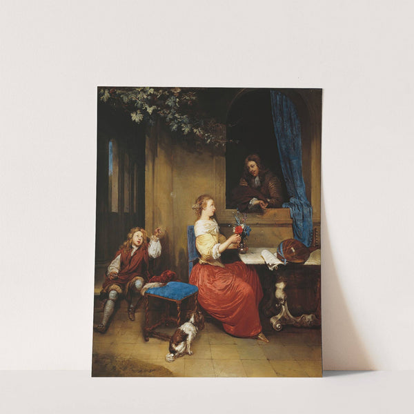 Courtship by Caspar Netscher