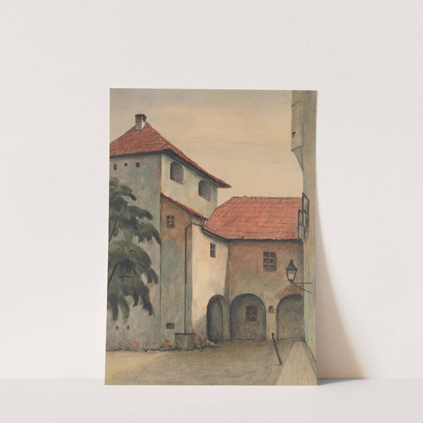 Courtyard in Zvolen by Ladislav Treskoň