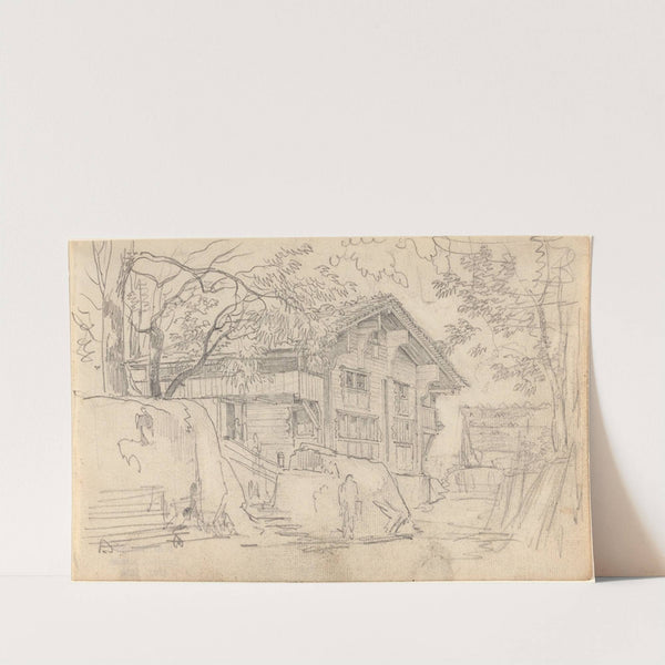 Courtyard of a Swiss Country House by Friedrich Salathé