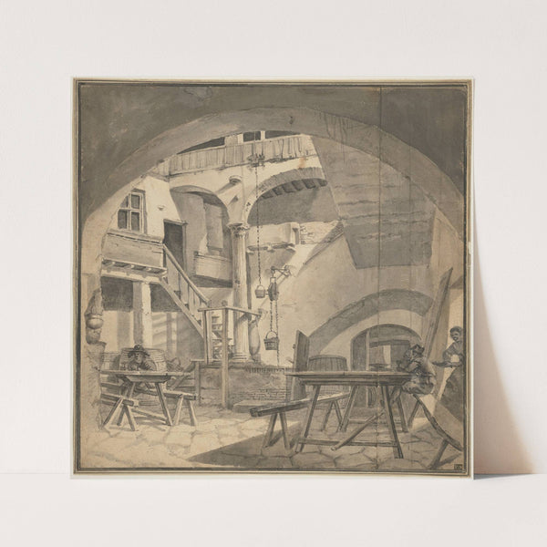 Courtyard of an Italian Tavern by Thomas Adriaensz. Wyck