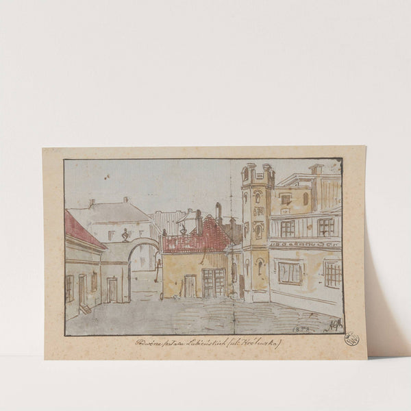 Courtyard of the Łubieński Palace (Królewska Street) (1858) by Adrian Głębocki