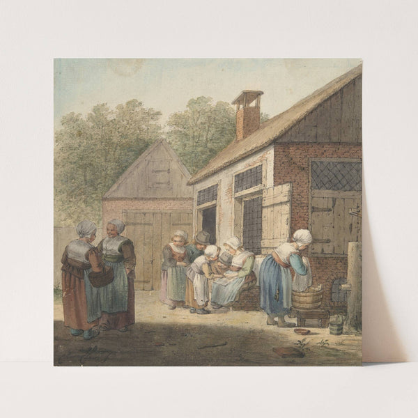 Courtyard Scene by Christina Rüppe Chalon