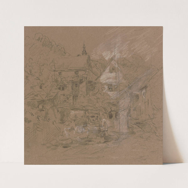 Courtyard with entrance by Anton Burger