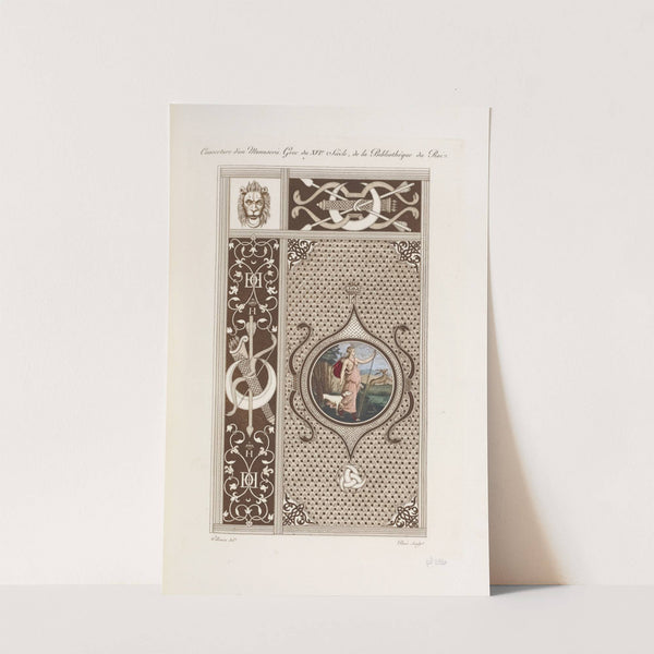 Couverture d'un manuscrit grec du XVIe. siècle, de la bibliothèque du roi. by Nicolas Xavier Willemin