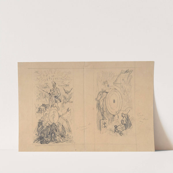 Cover designs for ‘Ulenspiegel au Salon’ (ca. 1870) by Félicien Rops