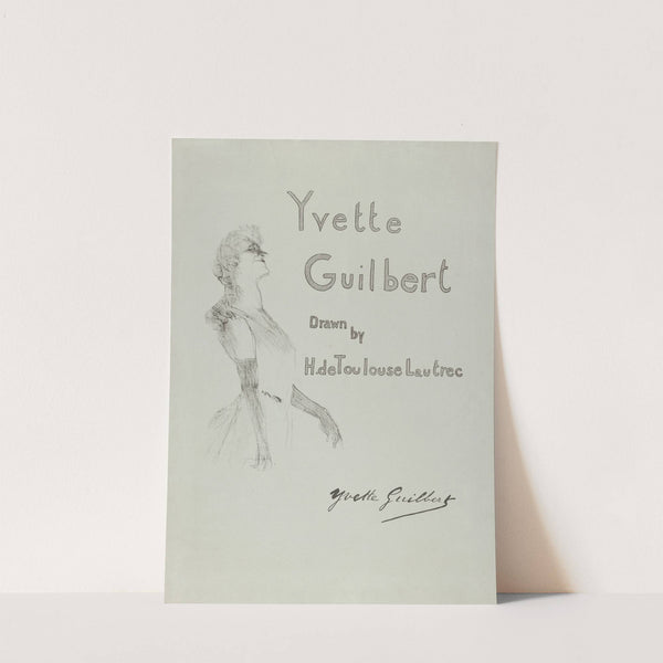 Cover – Yvette Guilbert (1898) by Henri de Toulouse-Lautrec