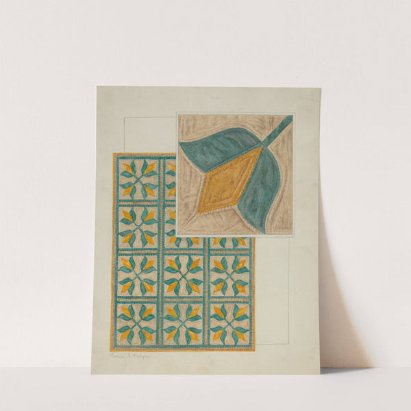 Coverlet-Applique Quilt (c. 1937) by Manuel G. Runyan