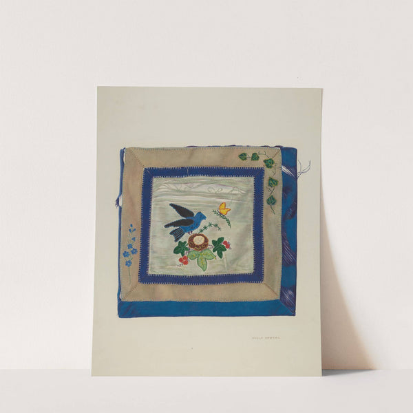 Coverlet (Detail of Bluebird) by Adolph Opstad