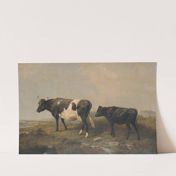Cow And Calf by Friedrich Wilhelm Keyl