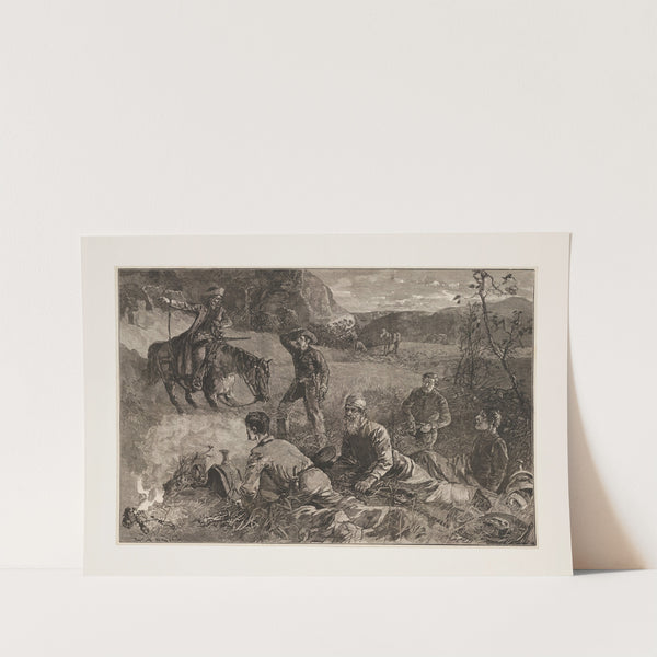 Cow-boys of Arizona–roused by a scout (1882) by Frederic Remington